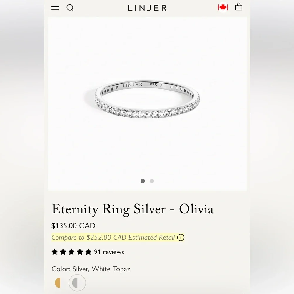 Linjer olivia eternity ring - Picture 2 of 2